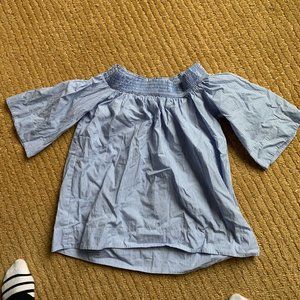 Off shoulder striped top